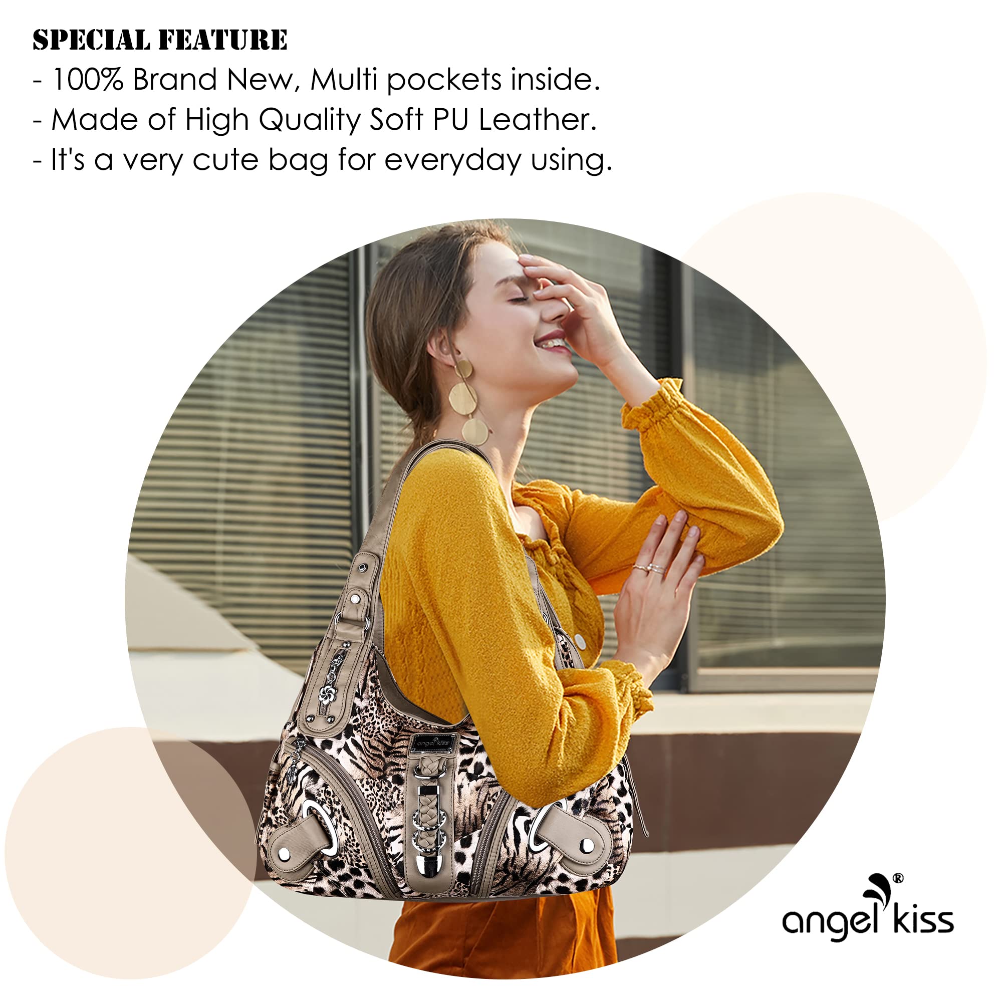 Angel Kiss Bolso de Mano para Mujer Bolsos Bandolera Bolso Hobo para Mujer Bolsos Bandolera Bolsos con Borla