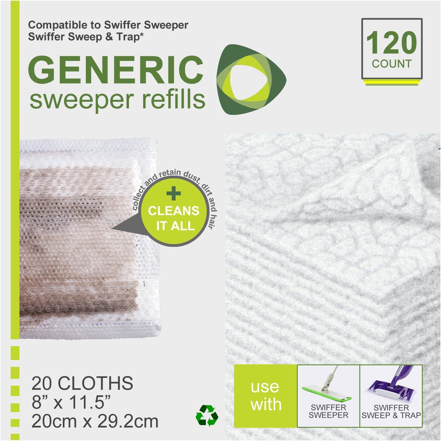 120 Count Sweeper Dry Reflls, 120 Count Sweeper Dry Refills, Floor Mop Cleaner Cloth Refill, Duster Cloths for House & Work/Generic Cleaning Refills/White120 Count Sweeper Dry Refills, Floor Mop Cleaner Cloth Refill, Duster Cloths for House & Work/Generic Cleaning Refills/White120 Count Sweeper Dry Refills, Floor Mop Cleaner Cloth Refill, Duster Cloths for House & Work/Generic Cleaning Refills/WhiteFloor Mop Cleaner Cloth Refill, Duster Cloths for House & Work/Generic Cleaning Refills/White