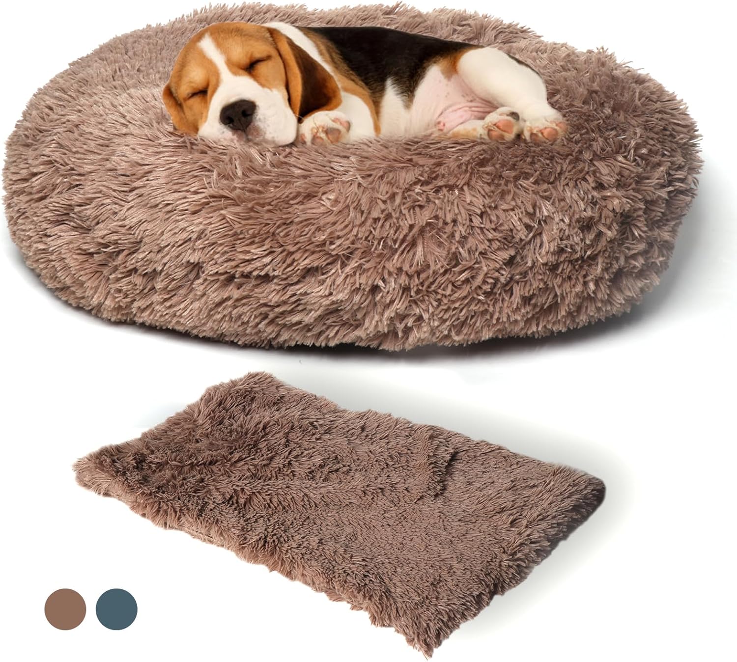Calming Dog Pet Beds with Blanket for Medium Dogs Bed with