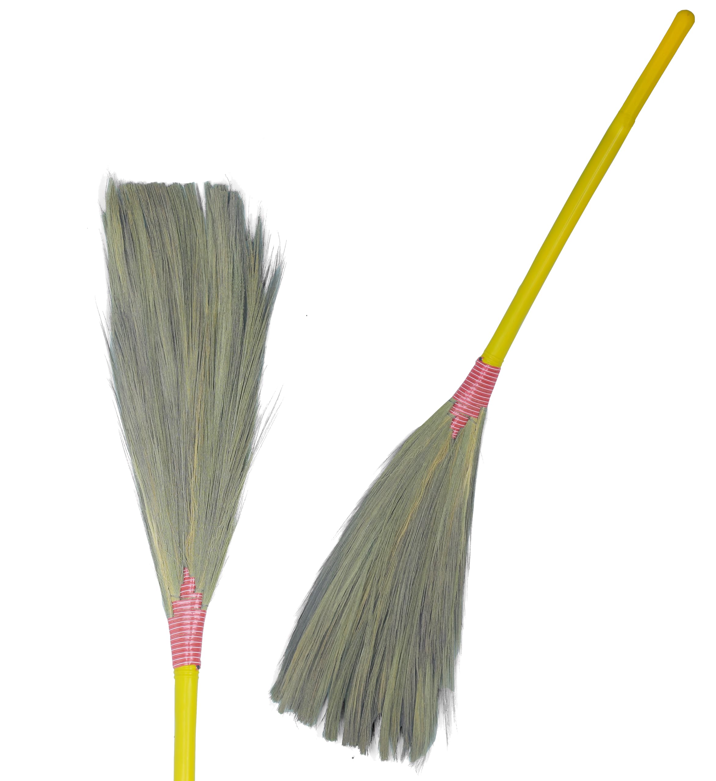 UMD 6 Finger Dustfree Natural Grass Broom, No backpain Broom, Jadoo Marne wala, jaduu dusting Sweeping Floor Cleaning Pack of 1