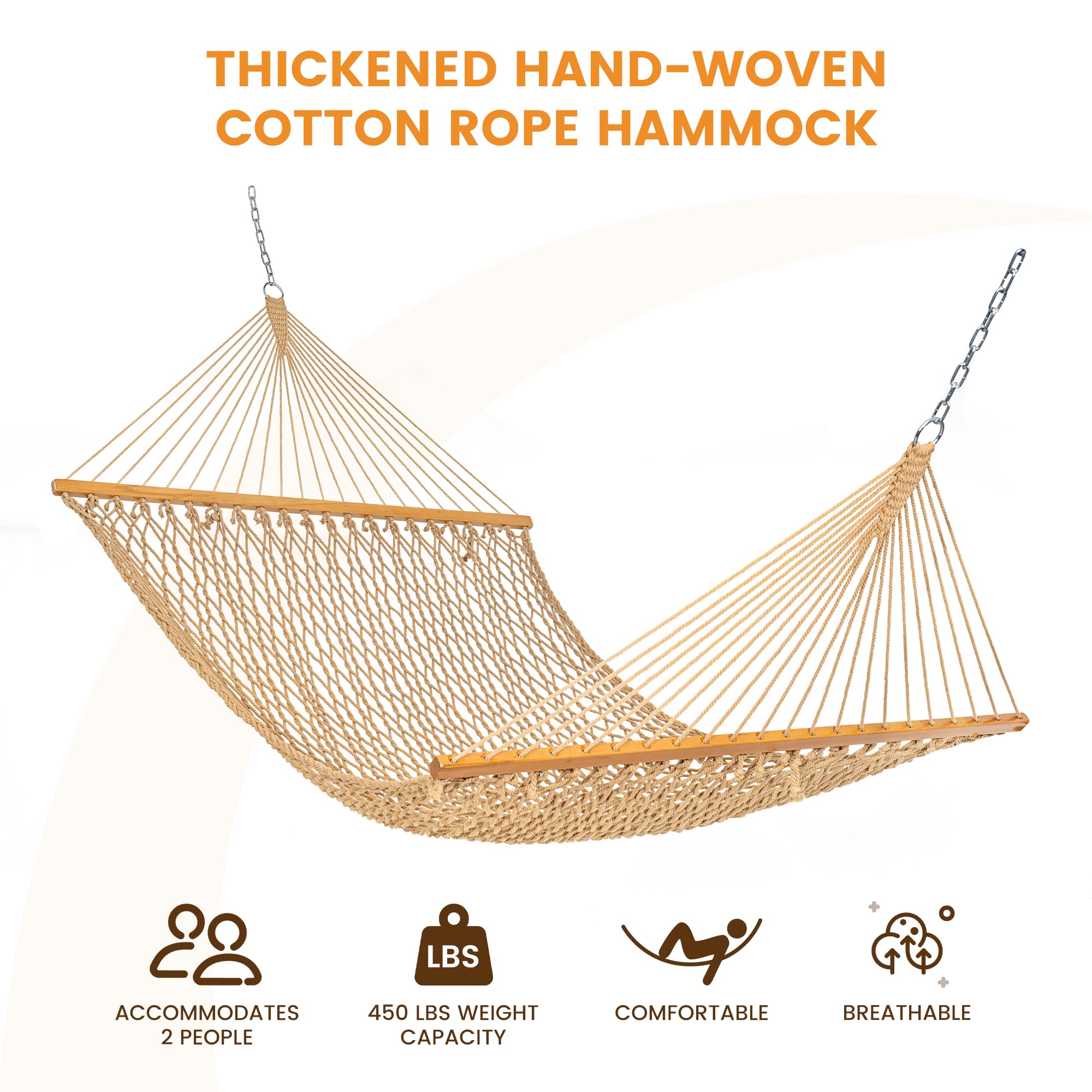 Amazon.com : Lazy Daze Hammocks Double Rope Hammock, 2 Person