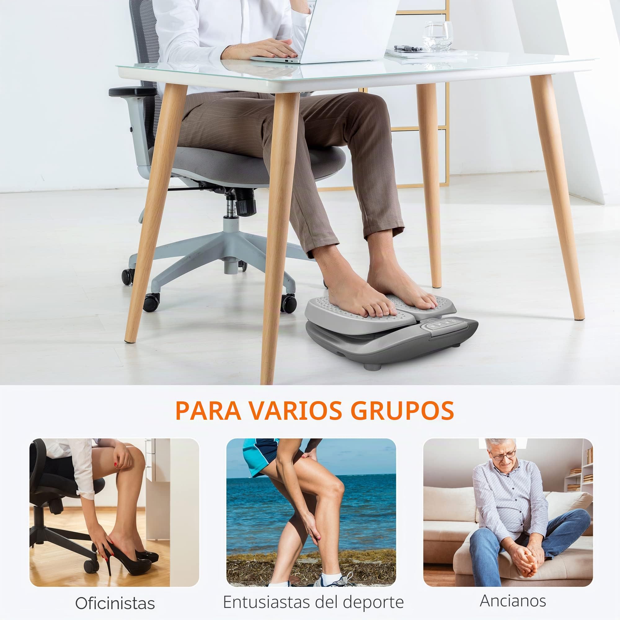 Snailax Masajeador eléctrico de pies con calor, regalos para mujeres hombres,masajeador de pies shiatsu con vibración, masajeador con mando a distancia