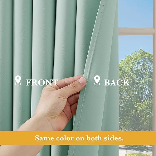 Miniatura 3 de RYB HOME - Cortinas para armario de 36 pulgadas, cortinas para oscurecer la habitación con ojales resistentes a la oxidación, cortinas de