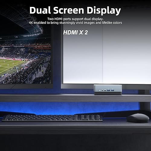 Miniatura 5 de Nano A1 PC pequeña Intel 12th Alder Lake N100 (hasta 3.4 GHz), mini computadora de escritorio 8 GB DDR4 RAM 256 GB PCIe SSD, PC pequeña con HDMI