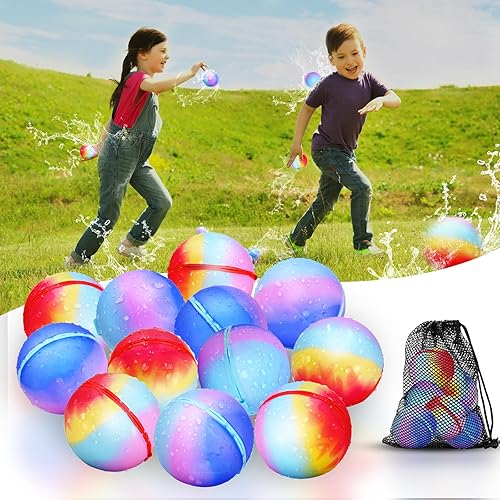 Globos de agua reutilizables para niños y adultos Globos de agua de llenado rápido con bolsa de malla Juguetes de agua recargables para diversión