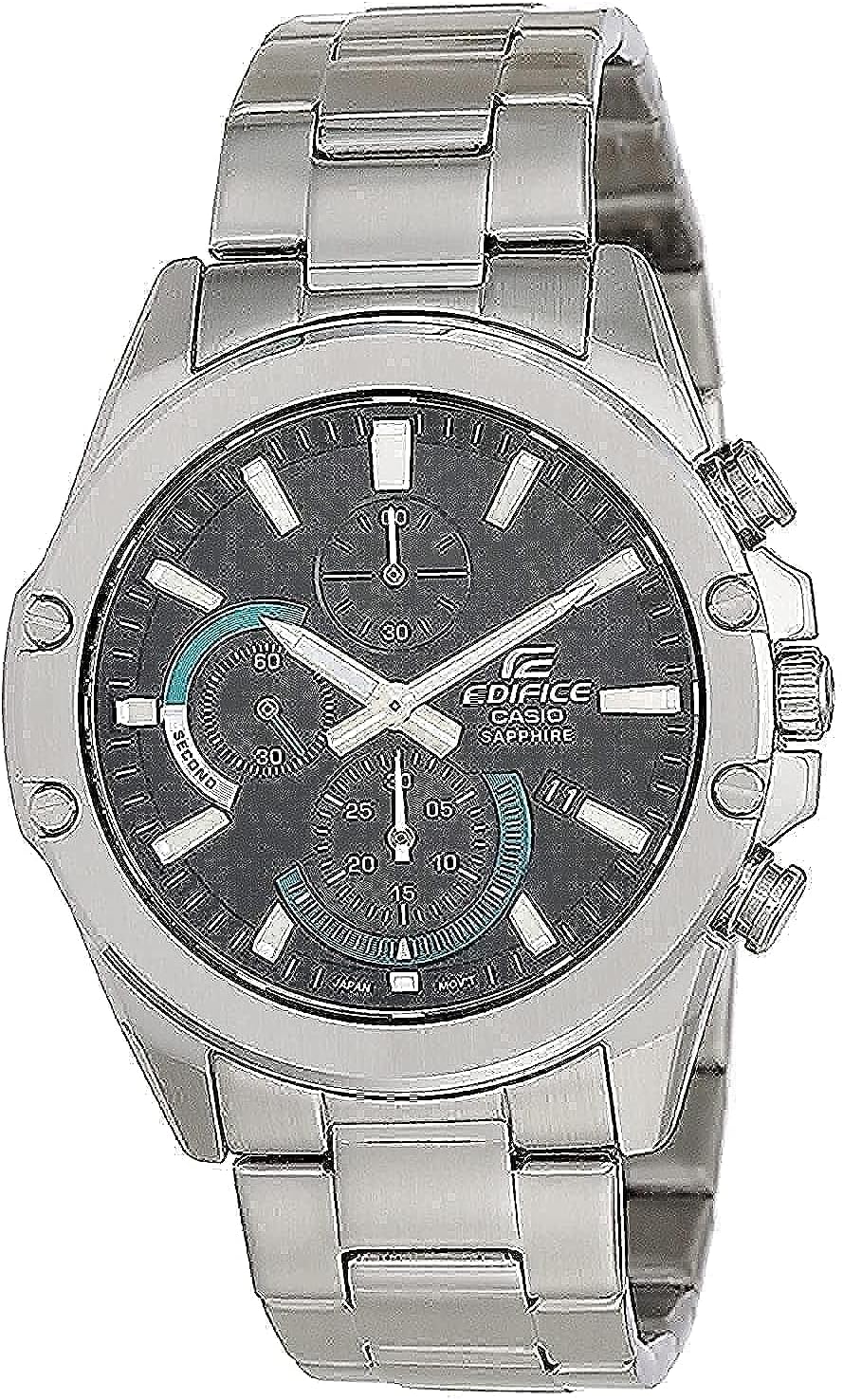 Montre homme Paul Edward acier argenté cadran bicolore noir et bleu