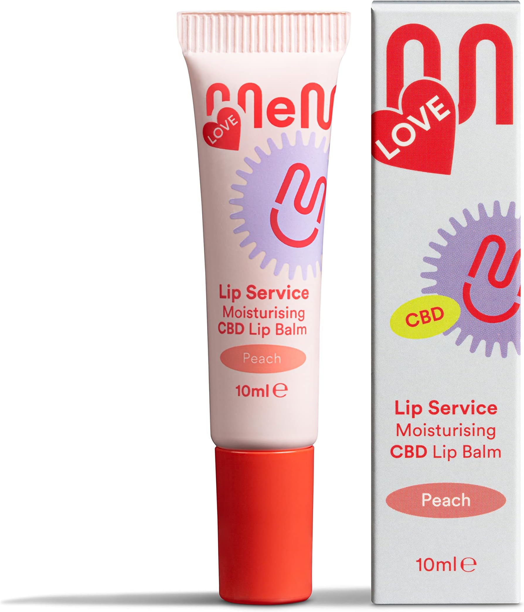 Love MEMEME- Lip Service- Moisturising Lip Balm Peach 10ml, Pink