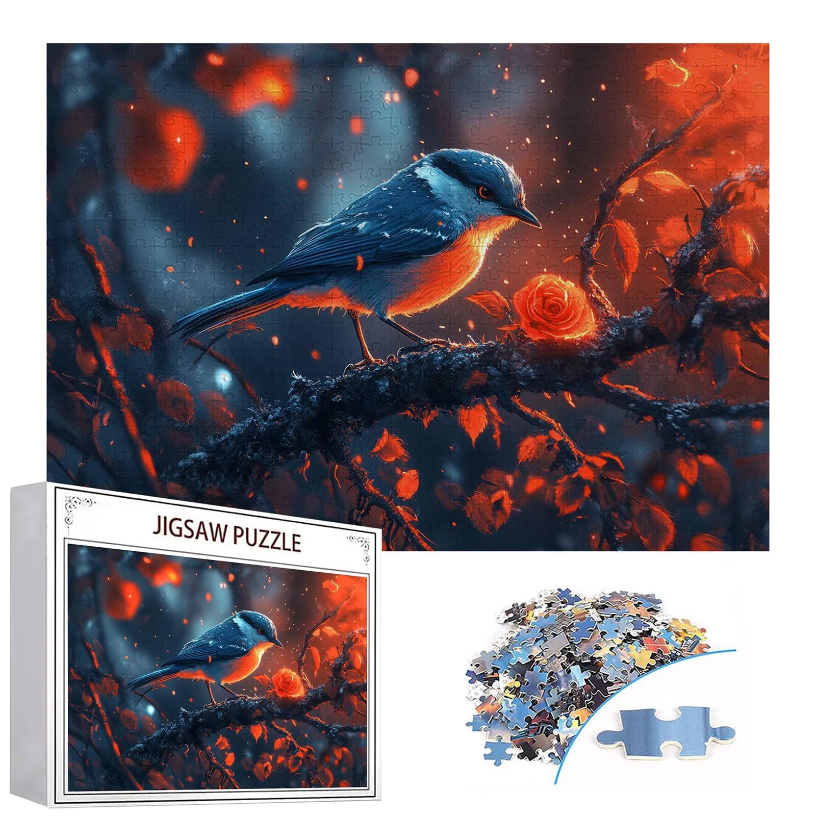Puzzle 3000 elementów ptak puzzle dla dorosłych kwiaty 122 x 81 cm unikalne rzemiosło klasyczne 3D drewniana układanka do rodzinnych gier biznesowych, układanka zrób to sam do dekoracji ścian domu