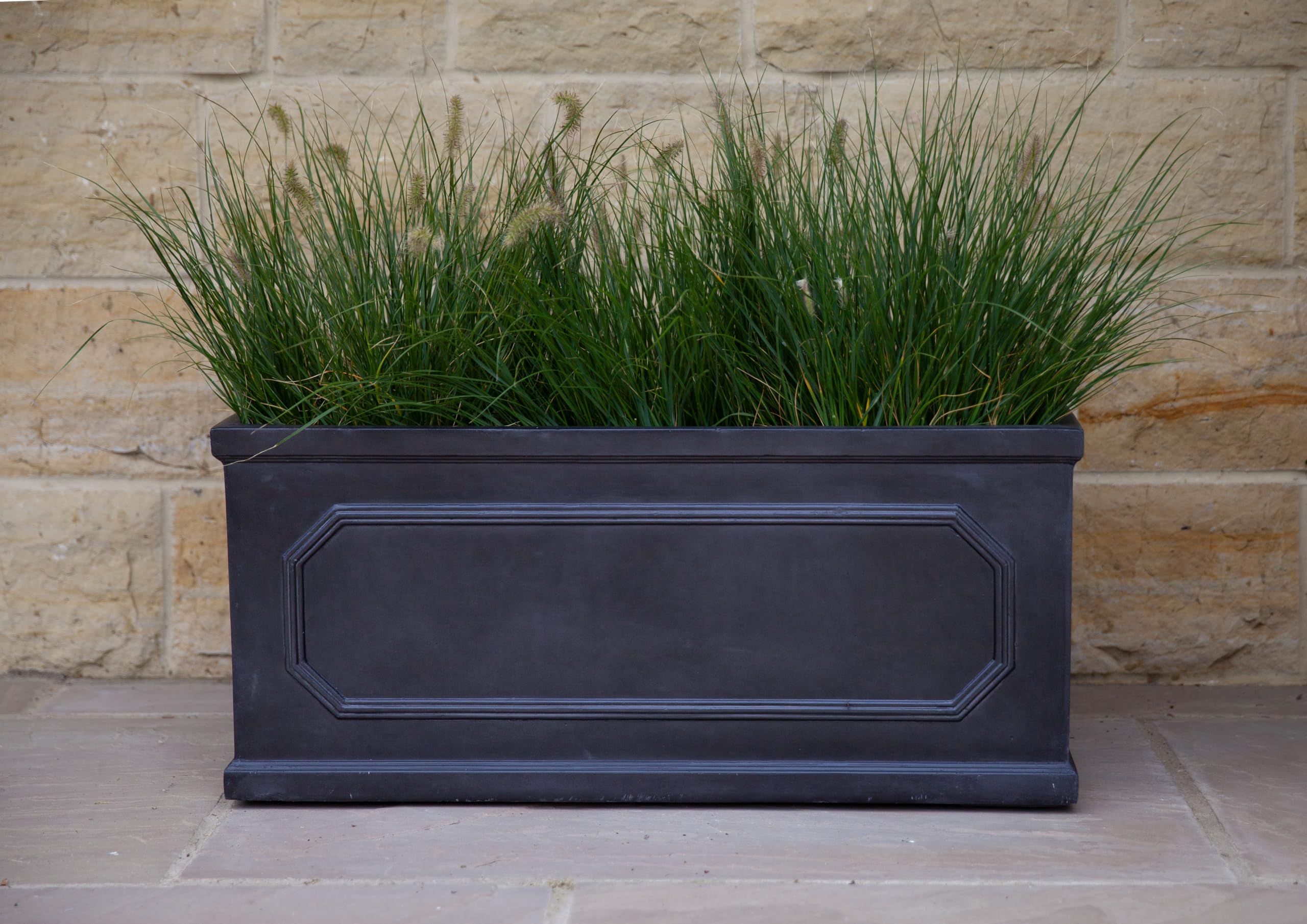 70cm Chelsea Trough Planter - Flower Pot - Patio - Deck - Landscape - Stonelite/Improved Fibreclay - Rectangle
