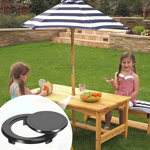 Miniatura 2 de PAGOW Cuña de cono de paraguas, soporte de base para sombrilla, enchufe de anillo de agujero de mesa de patio de 1.5 pulgadas para apertura de