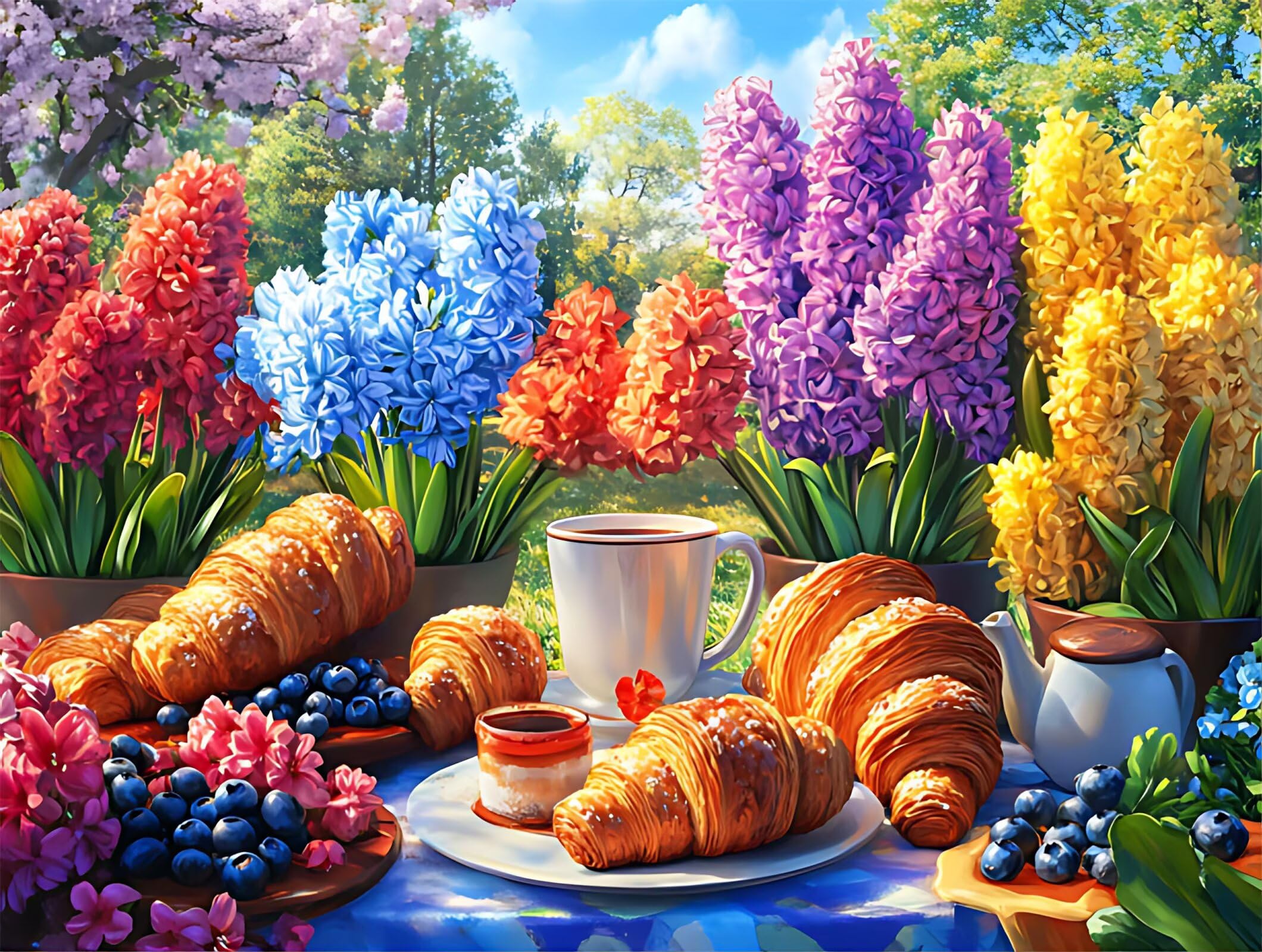 Flower Diamond Art, zestawy do malowania diamentami 5D dla dorosłych 61 x
