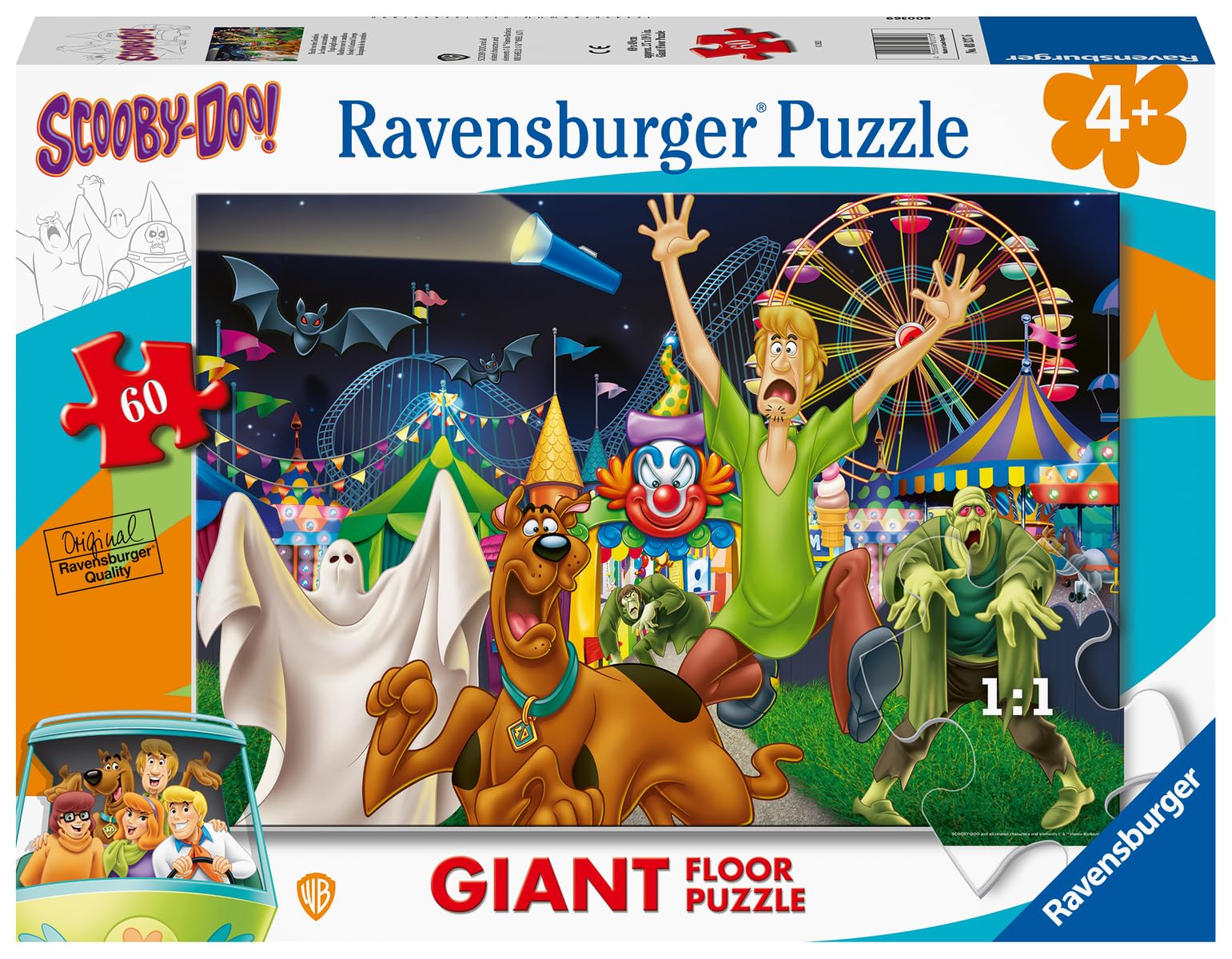 Ravensburger at Scooby Doo 60 Piece Giant Floor Puzzle for Kids - Every Piece is Unique, Pieces Fit Together Perfectly - Image 2