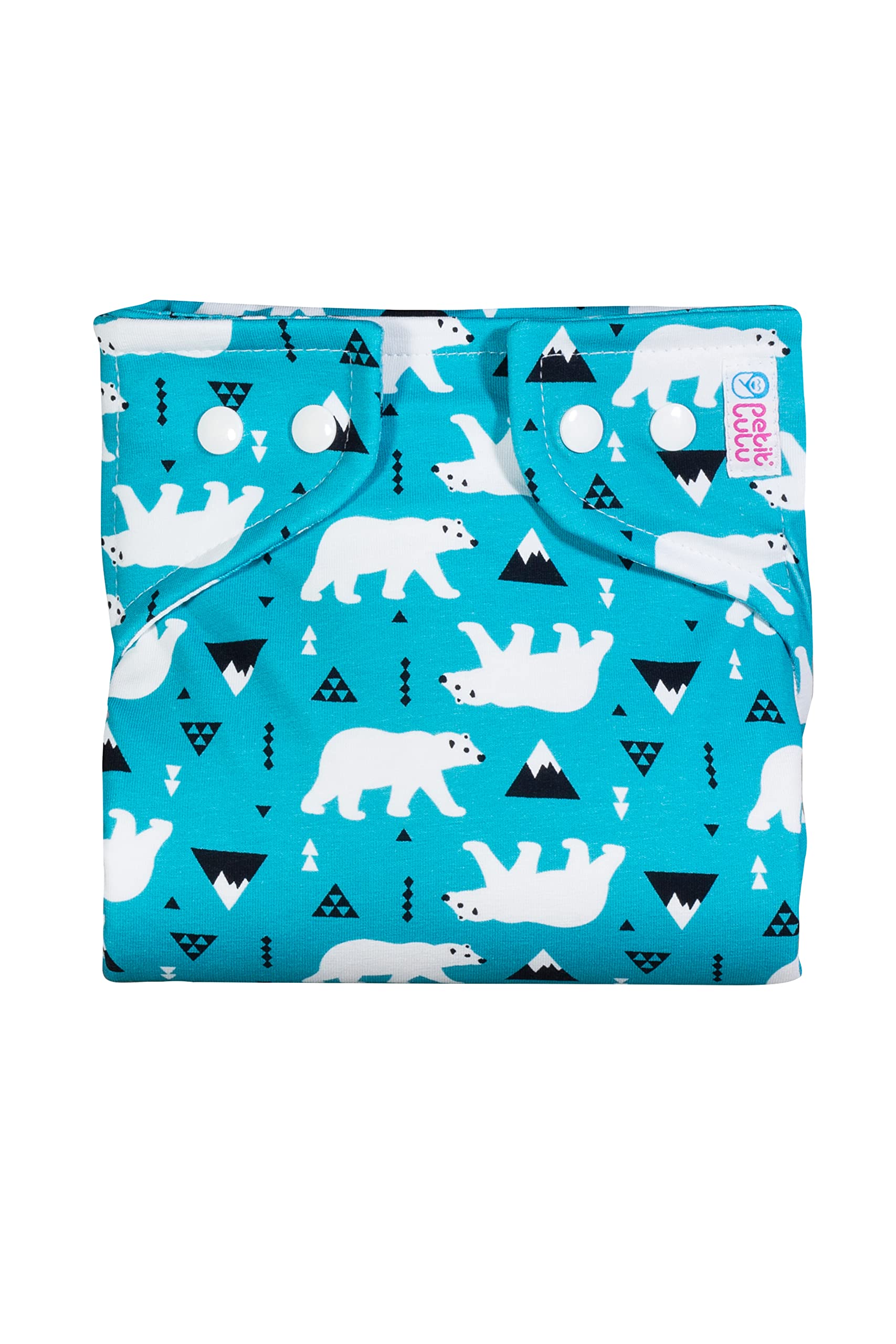 Petit Lulu Spreizhöschen für breites Wickeln//Spreizwindelhosen/Größe M (5-9 kg)/ Druckknöpfe (Polar Bears)