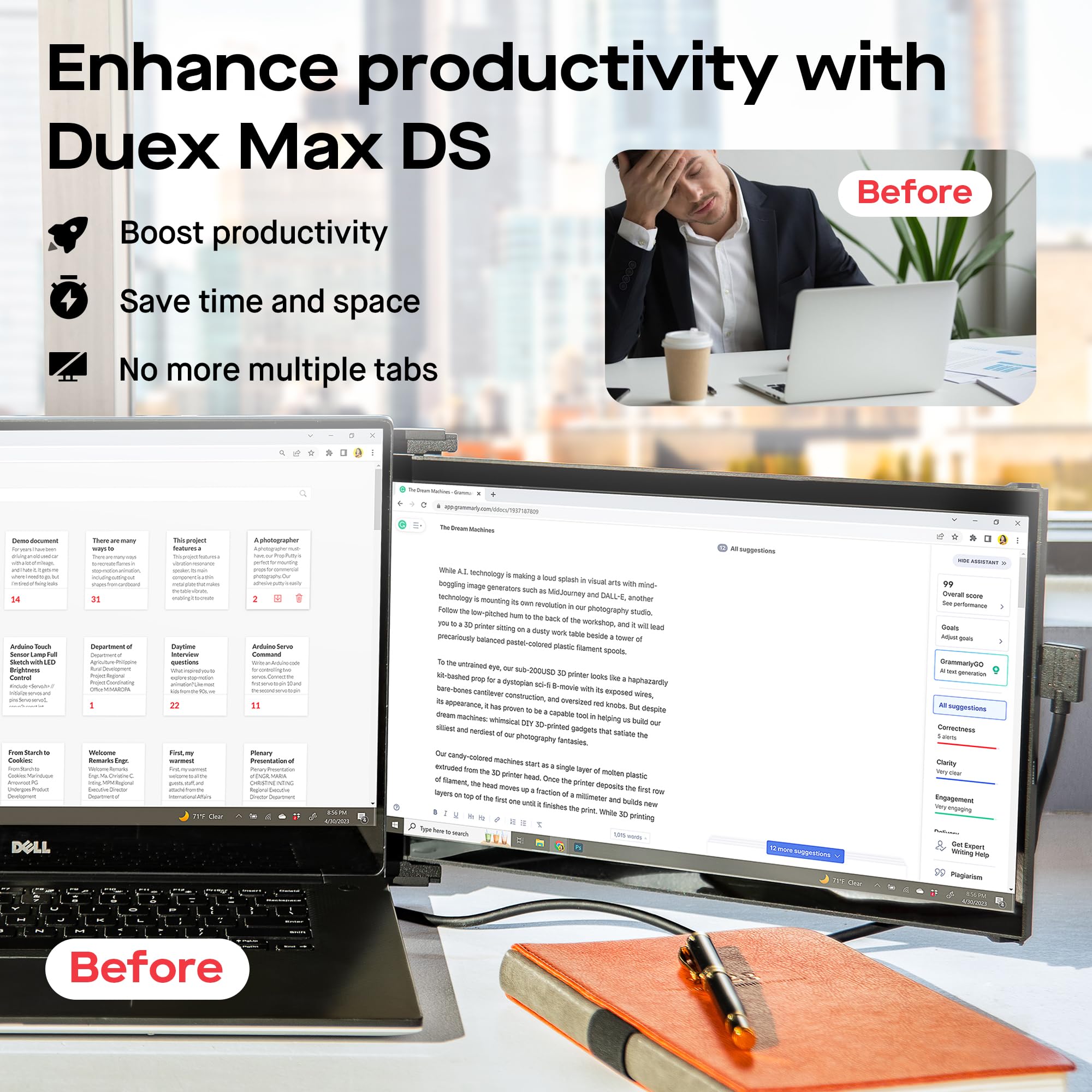 Amazon.co.jp: Mobile Pixels Duex Max DS 14.1インチ FHD 1080p