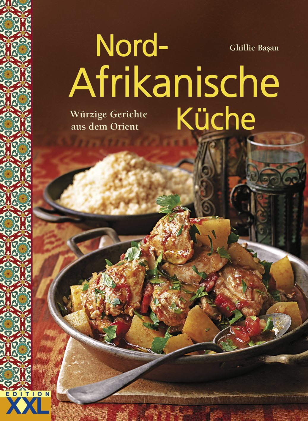2er Set, Tajine Tagine Tuareg 35 cm + Nord-Afrikanische Küche Kochbuch