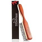 ZilberHaar Regular Beard Brush - Soft Boar Bristles - Beard grooming brush for men - Straightens and Promotes beard growth - Works with Beard Oils and Balms - Essential for beard care kits