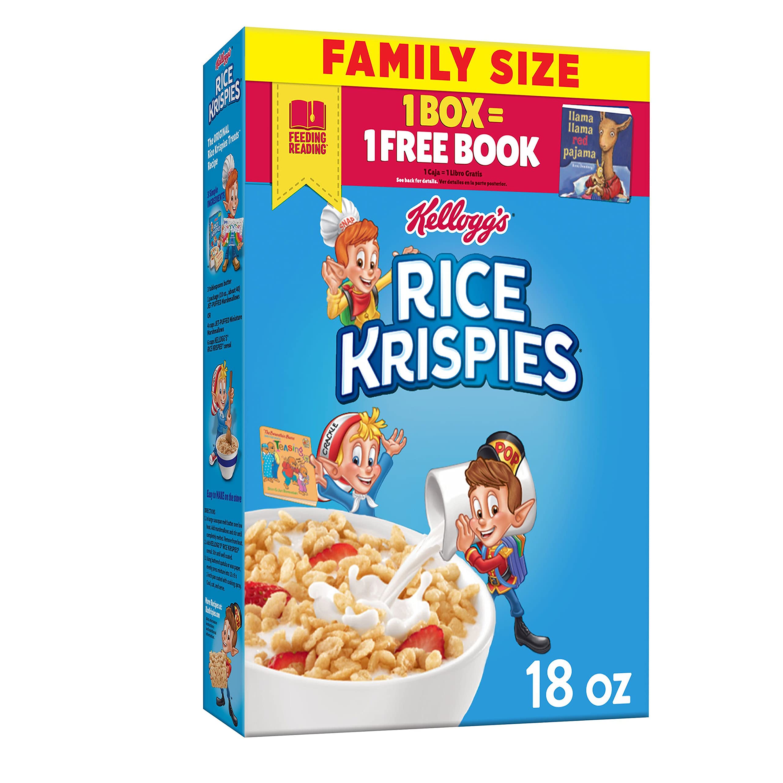 Buy Kellogg's Rice Krispies Breakfast Cereal, Kids Snacks, Baking Marshmallow Treats, Family