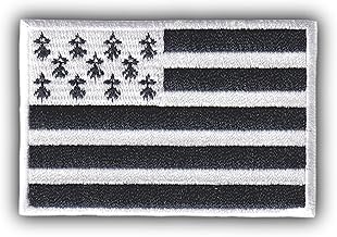 FROM HAWAII WITH LOVE - F002 - Embroidered Iron-On / Sew On Patch - Size: 7.5 cm x 5 cm - Bretagne Flag Breizh Gwenn Ha du Breton