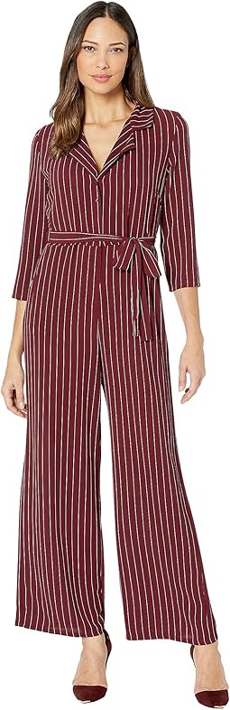 Burgundy/Ivory Stripe