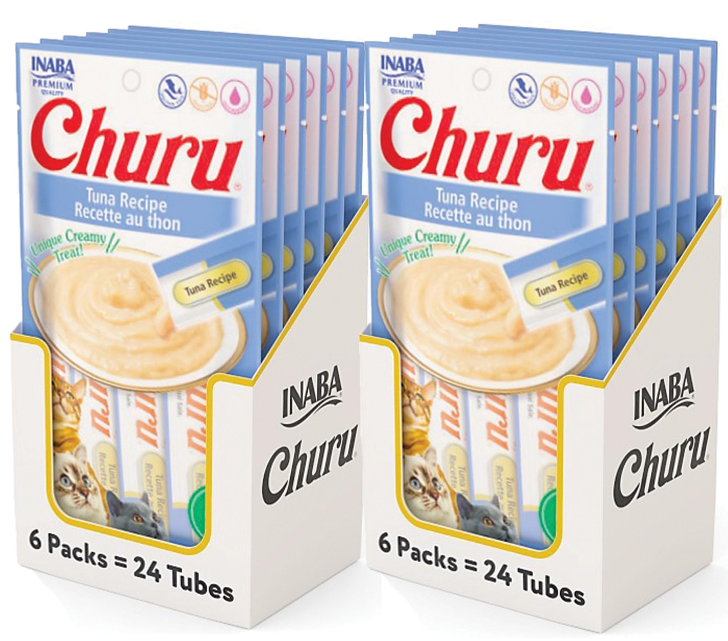 INABA Churu Tuna Recipe Lickable Purée Natural Cat Treats (Pack of 12, 56gms 4 Tubes per Pack) (B07QZTS122) Amazon Price History, Amazon Price Tracker