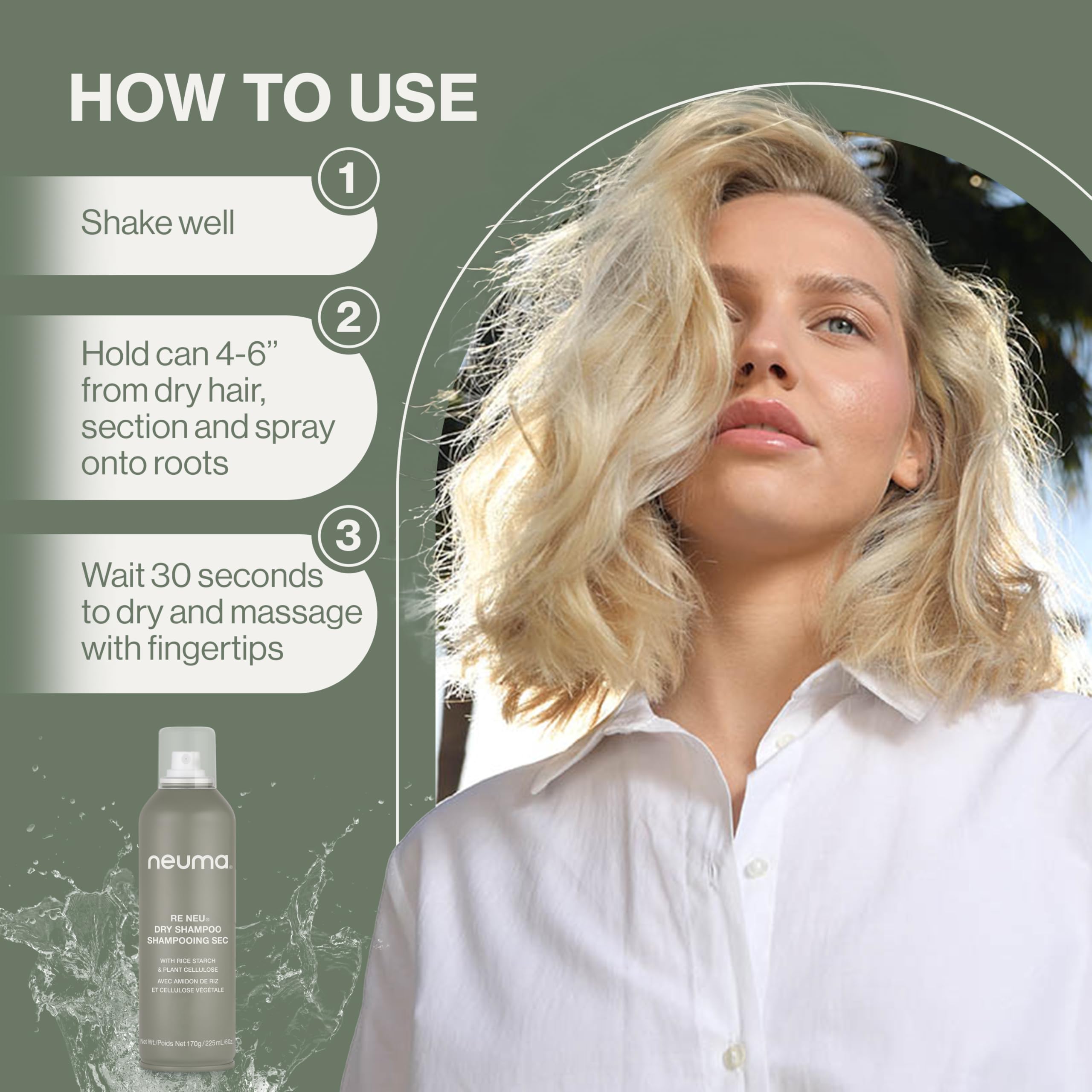 Neuma Re Neu Dry Shampoo 6 Fl. Oz. Talc-Free, Fast-Absorbing Volumizing Dry Shampoo, Coconut Kalette Scent