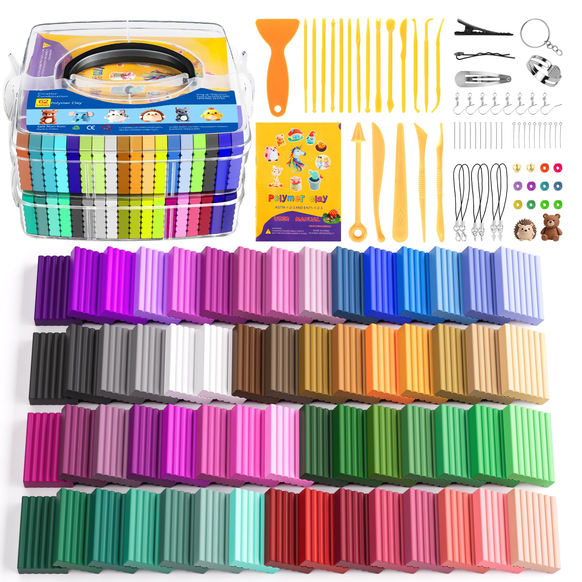 Artpar 82 Color Polymer Clay Kit - Kids Crafting -11
