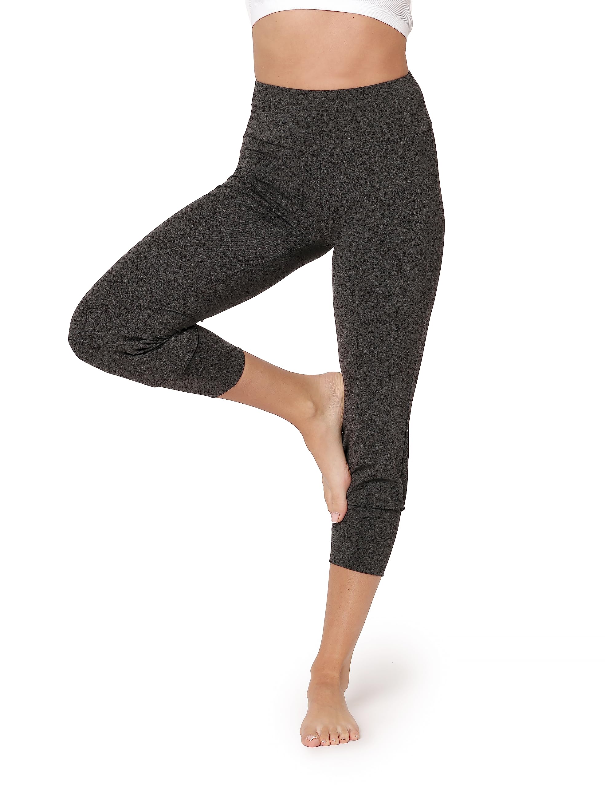 Bellivalini Yoga Leggings Haremshose Damen 3/4 Stoffhose Capri Trainingshose BLV50-283