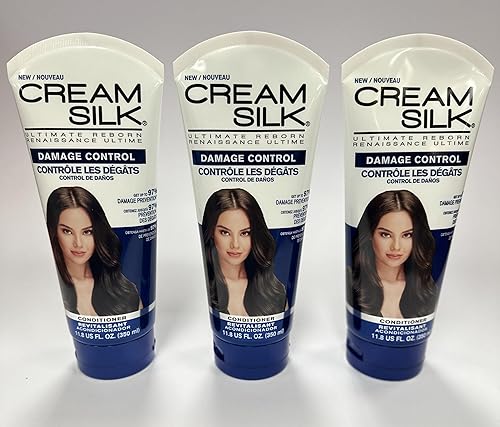 Cream Silk Acondicionador de control de daños - 3 botellas 11.8 fl oz (11.8 onzas líquidas cada una)