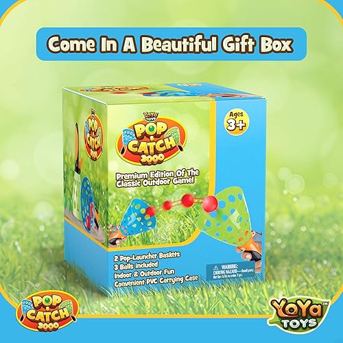 Miniatura 5 de YoYa Toys Juego de pelota Pop and Catch – Actividades de juego para niños en interiores y exteriores, juegos de atrapa para acampar, deportes de