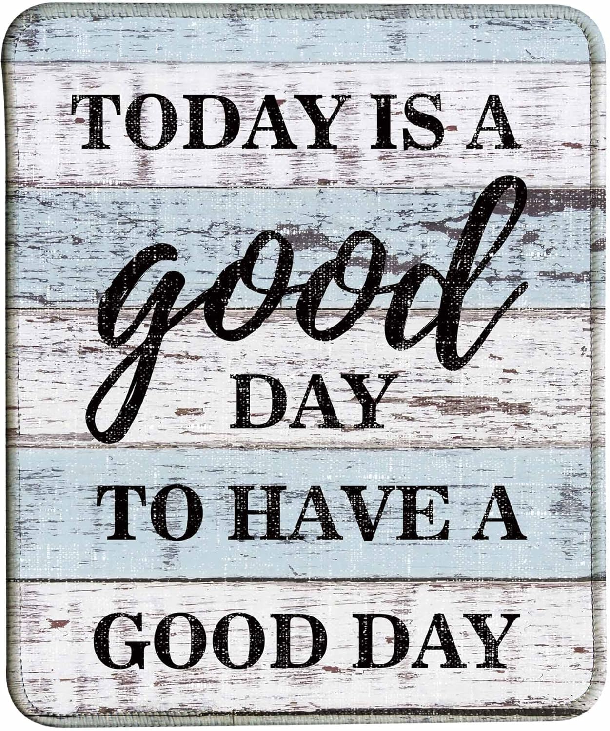 VIVIPOW Inspirational Quote Mouse Pad, Stitched Edge Mouse Pad with Today is A Good Day to Have A Good Day Quote (Vintage Wood)