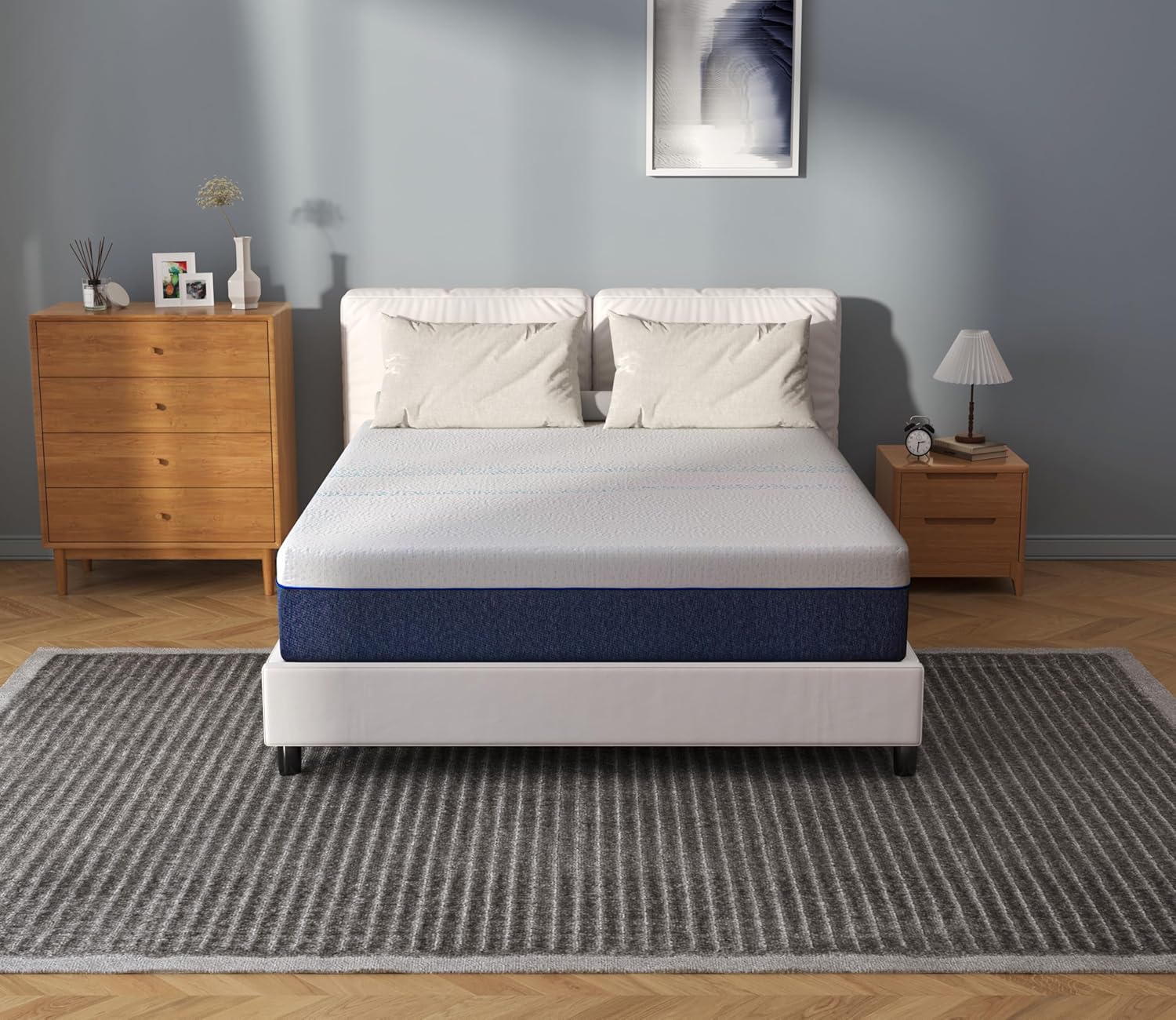 Dyonery 10 Inch Twin Size Mattress, Fiberglass Free & CertiPUR-US Certified, Temperature-Regulating Gel Memory Foam, Charcoal Infused, Medium Firm Support & Pressure Relief, Bed in a Box, 75"x38"x10"