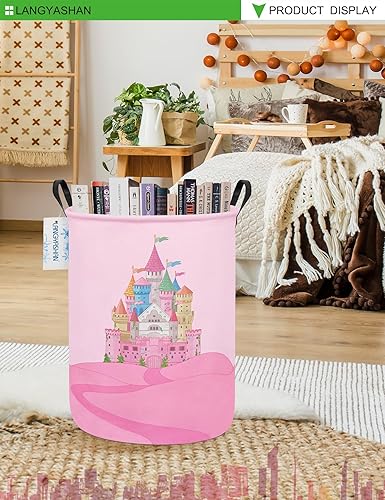 Miniatura 27 de LANGYASHAN Contenedor de almacenamiento, cesta organizadora plegable de tela de lona para ropa sucia, contenedores de juguetes, cestas de regalo, Un