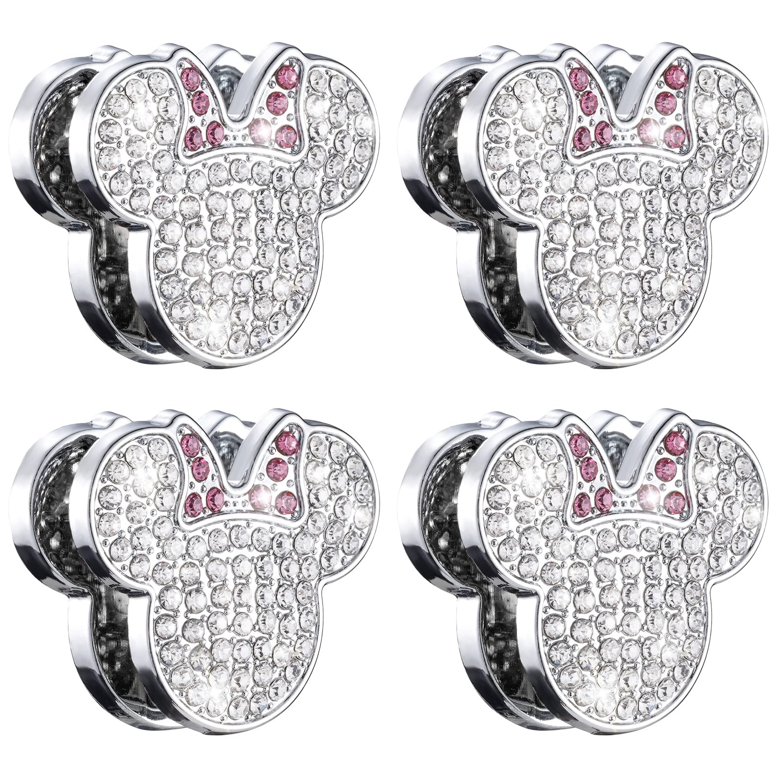 Pangpai Bling Car Hooks, Cute Rhinestones Car Organizer Interior Accessories, Car Dashboard Decorations Hook for Umbrellas Grocery Bags Handbag Purse,