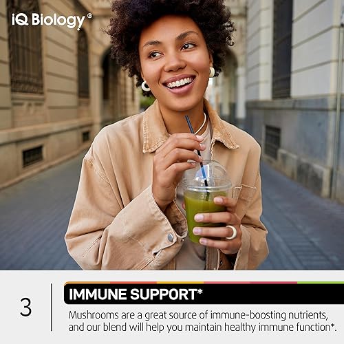Miniatura 6 de IQ BIOLOGY Suplemento de hongos Leones Melena Kava Kava Rhodiola Rosea Vitamina B12 Cola de pavo Reishi - Complejo de hongos nootrópicos Ashwagandha