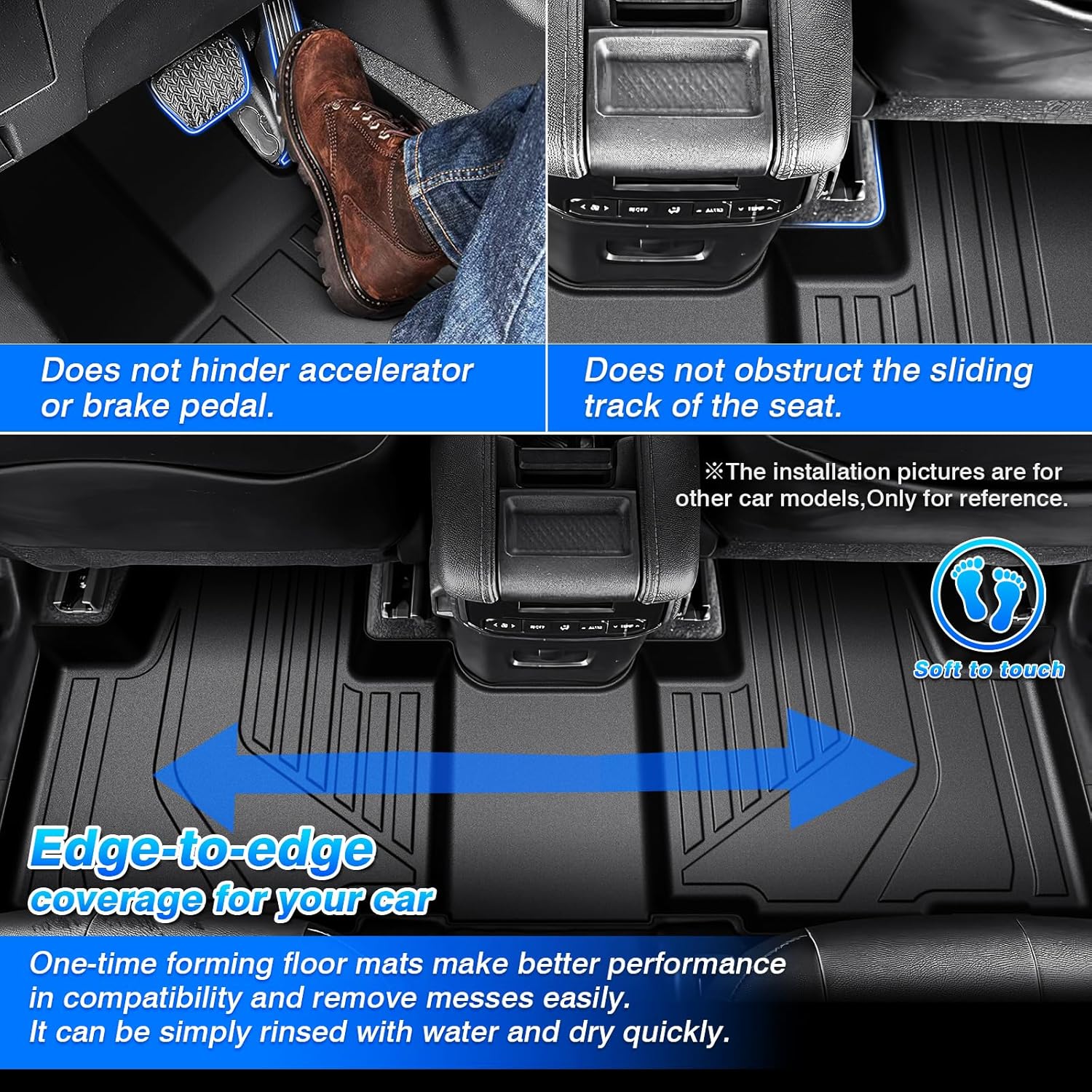 Grand Highlander Floor Mats - Car Mats for 2024-2026 Toyota Grand Highlander 7seats (Include Hybrid, Not for Grand Highlander LE), All Weather Cargo Liner for Grand Highlander Accessories