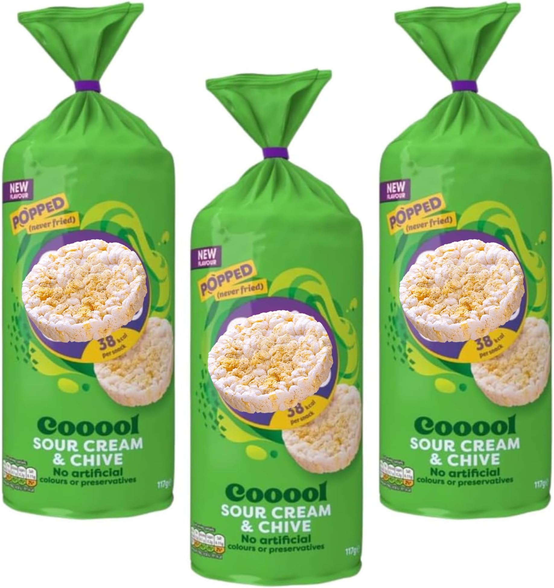 Rice Cake Bundle With Snack A Jacks Sour Cream & Chive 117g (3 Pack)
