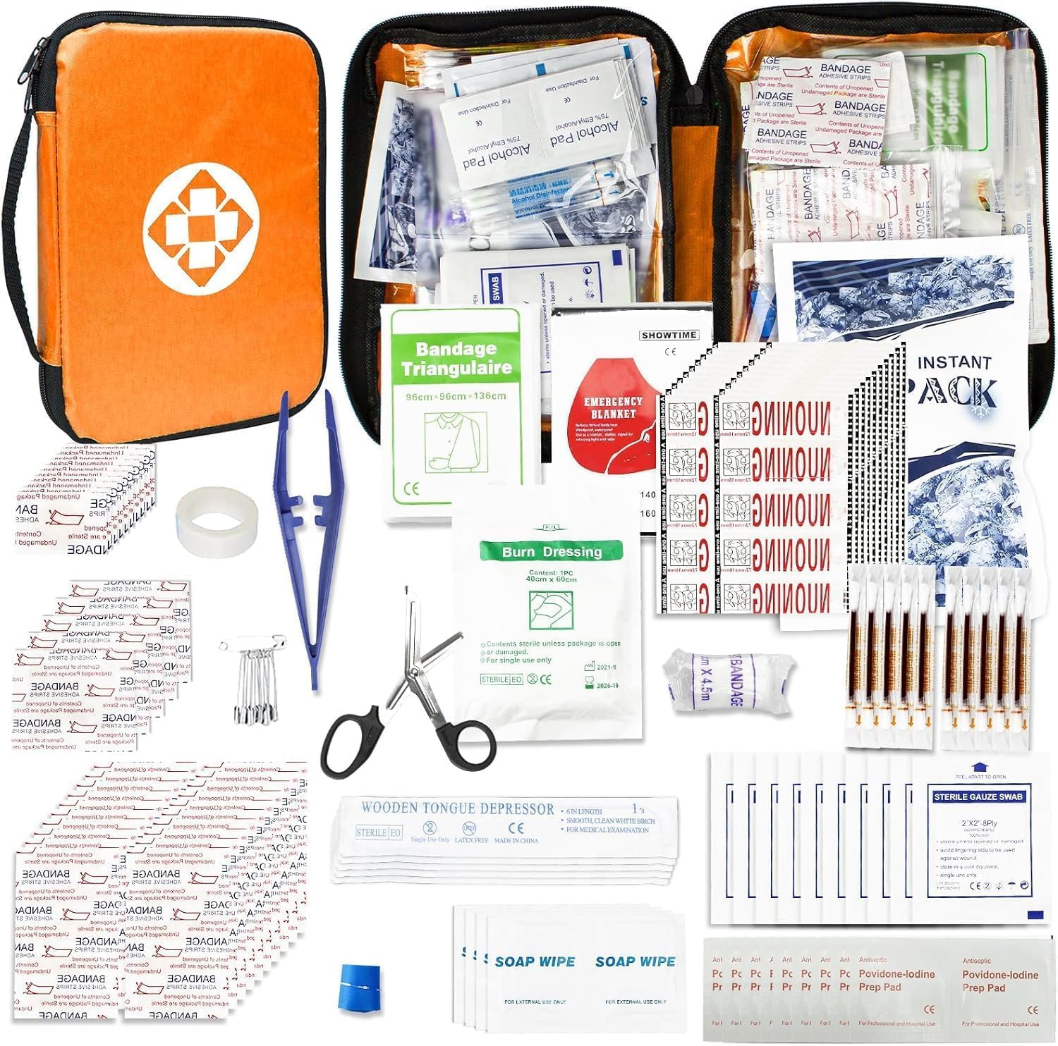 300Piece Portable First Aid Kit Refill Supplies for Car Mini Caming Emergency...
