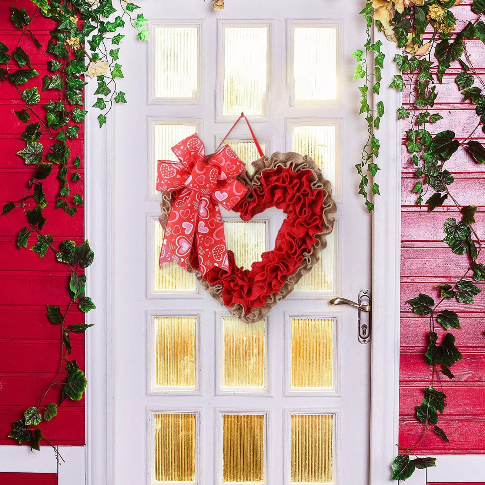 perfk Decorazioni per, ghirlande a forma di cuore, bomboniere da appendere alla porta d'ingresso, decorazioni per