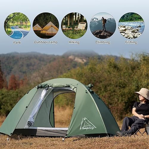 Miniatura 5 de Camping Tent, Easy Setup, 1-2-8-10 Person Waterproof and Portable Tent for Camping Hiking Outdoor