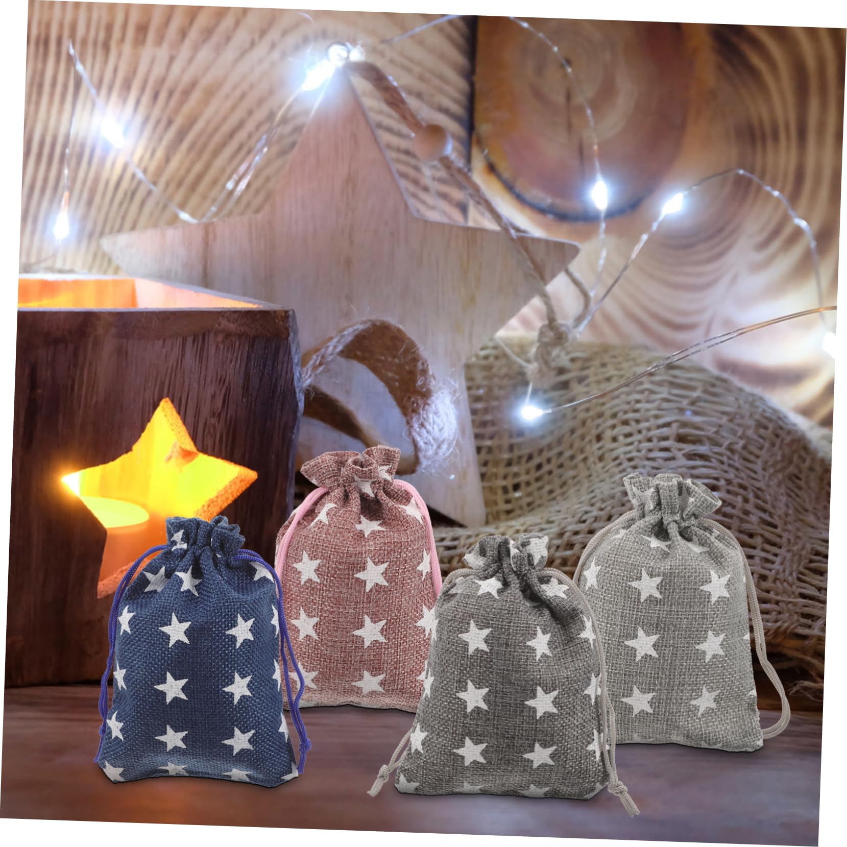 IWOWHERO Sacchetto Regalo Di Natale Vuoto Sacchetti Per Caramelle Portatili Sacchetti Per Biscotti Da Forno Per Dolcetti Natalizi Bomboniere e Altre Occasioni Fattura e Design Festivo