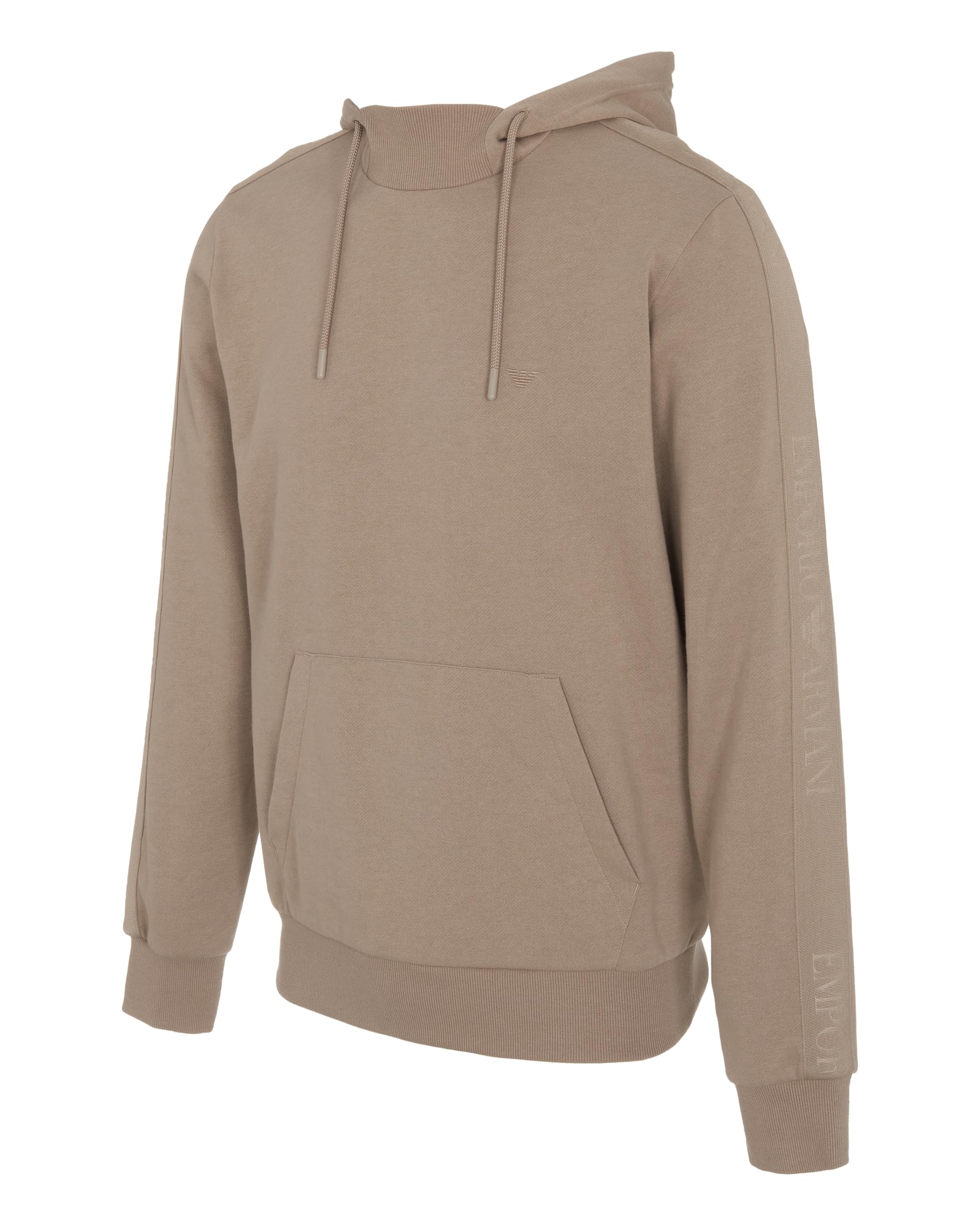 Emporio Armani MAN'S BASIC TERRY HOODIE SWEATSHIRT BROWN XXL