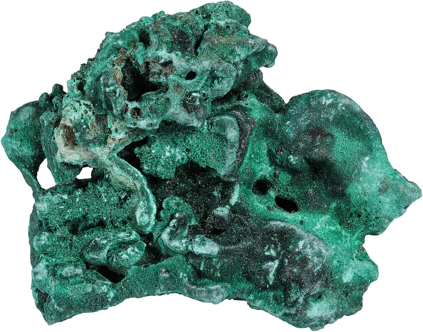 Irregular Natural Malachite Raw Crystal Stone Healing Crystal for Meditation and Home Decoration，0.66-0.88lb