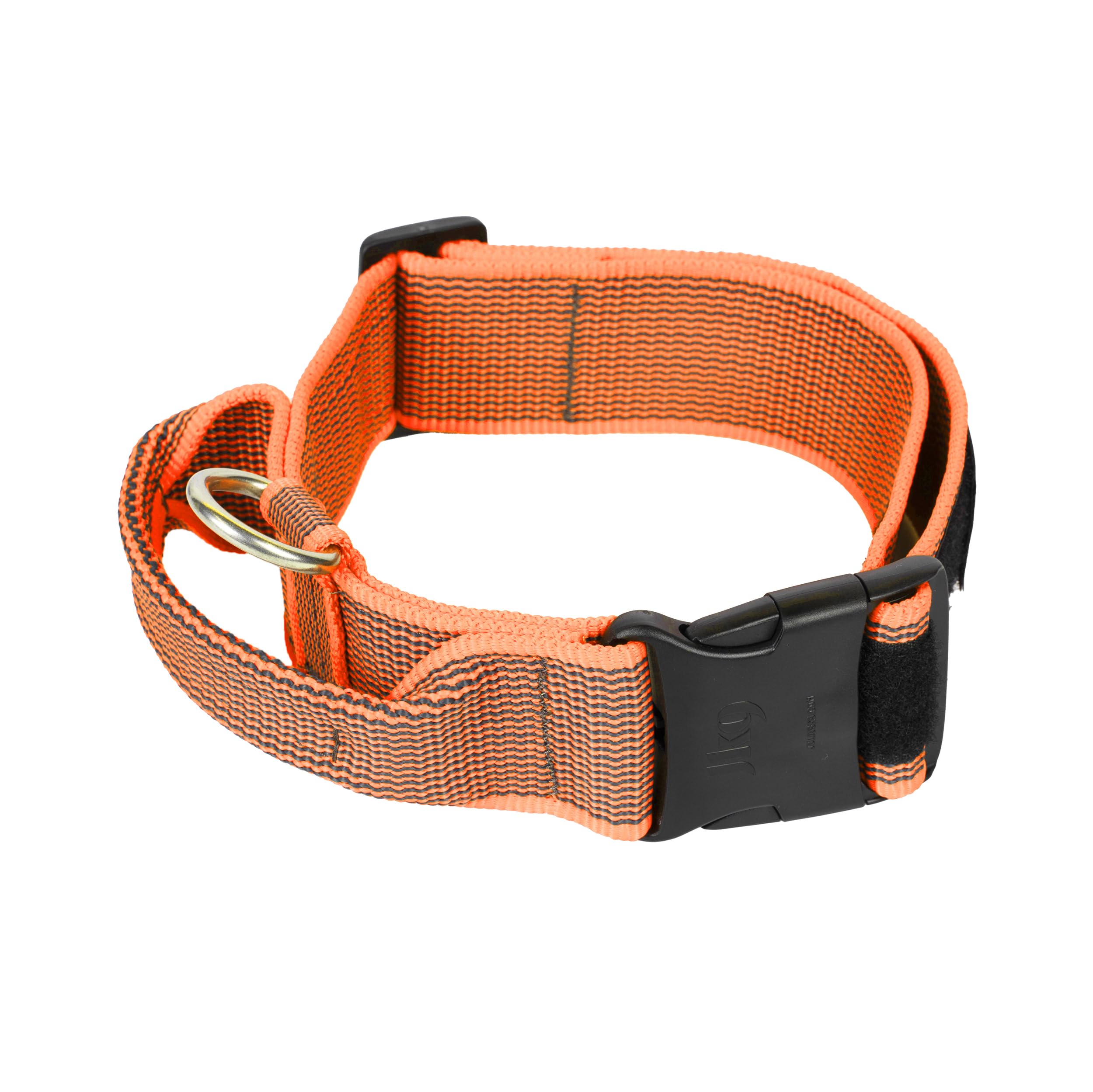 Collar Color & Gray con la manija, la cerradura de seguridad y el remiendo intercambiables, 50 mm (49-70 cm), naranja-Gris