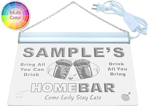 Miniatura 9 de Letrero luminoso Custom Home Bar Beer de neón personalizado con nombre