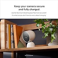 Vista 4 de Google Nest Cam Stand - Wired Tabletop Stand for Nest Cam (Battery) Only - Snow