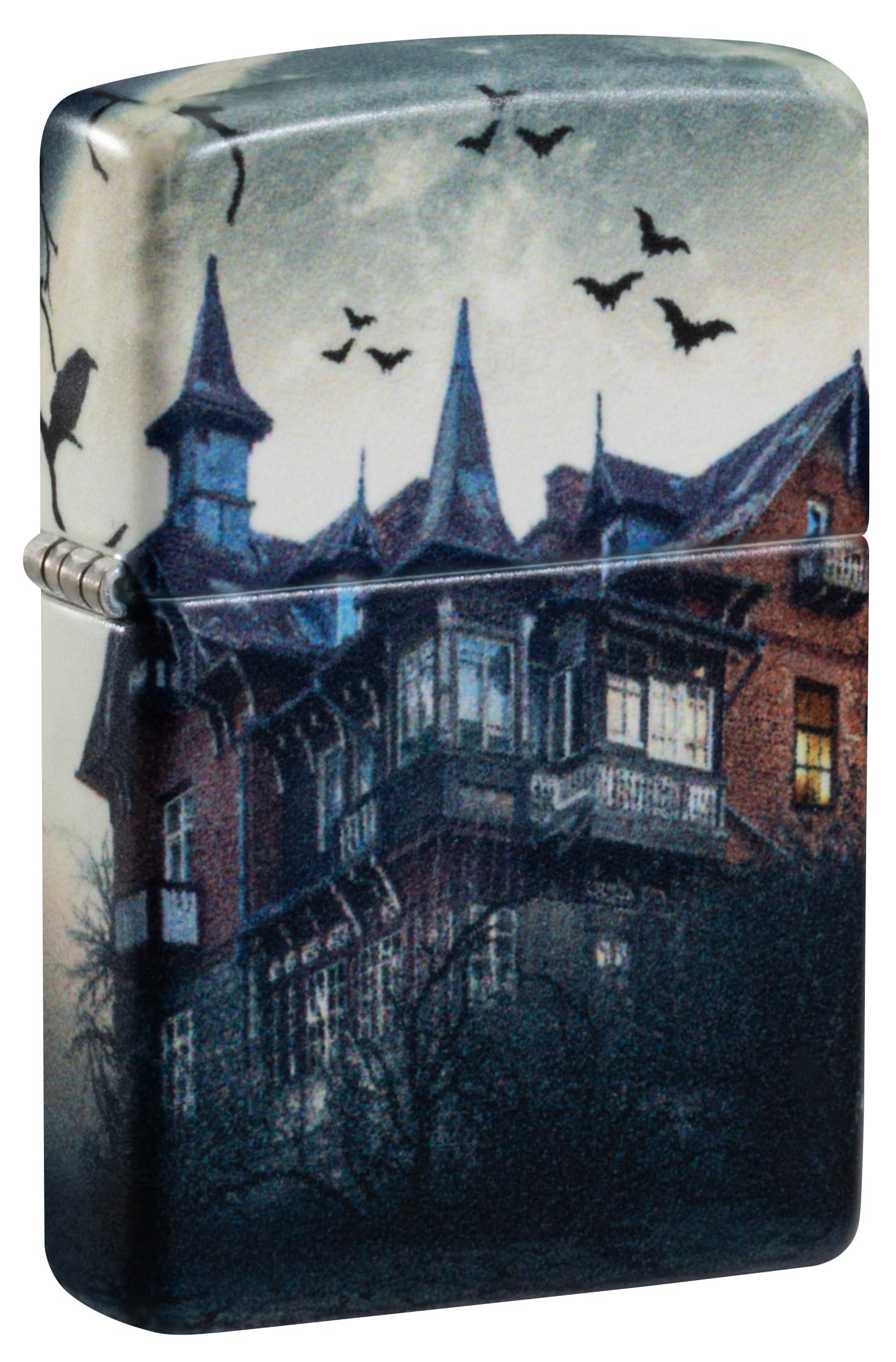 Zippo Accendino antivento Horror House, 540 colori, Glow-In-The-Dark, ricaricabile, resistente al vento, confezione regalo, made in USA