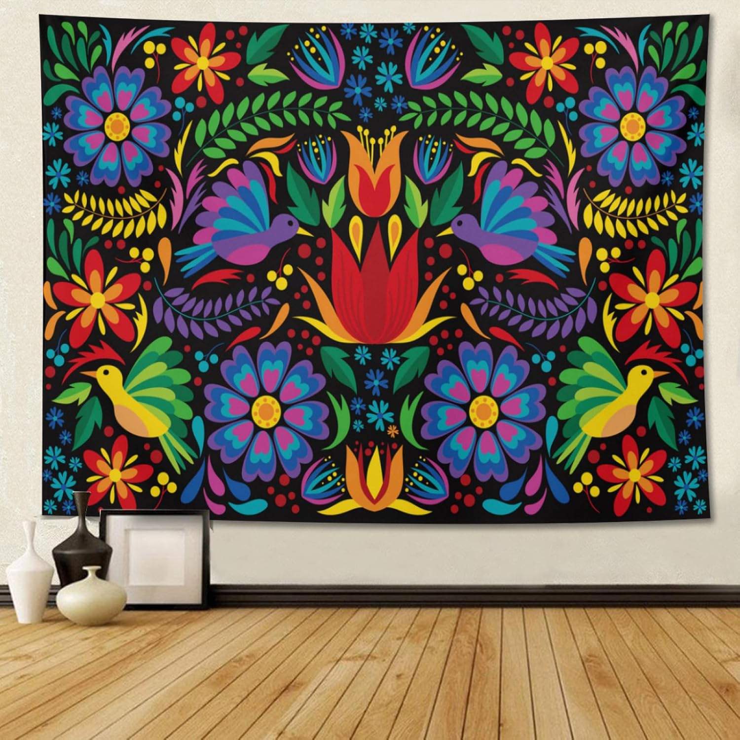 MOUNDHONG Mexican Bird Tapestry Art Tapestry Retro Wall Art Large