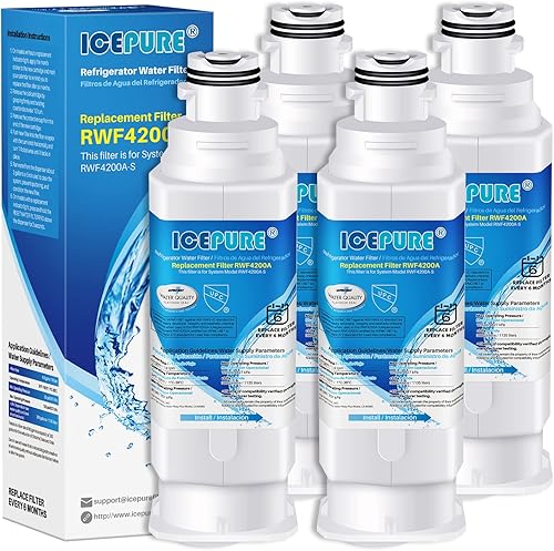 ICEPURE DA97-17376B Reemplazo del filtro de agua para refrigerador DA97-08006C, HAF-QIN, HAF-QINEXP, RF23M8070SG, RF23M8070SR, RF23M8090SG,