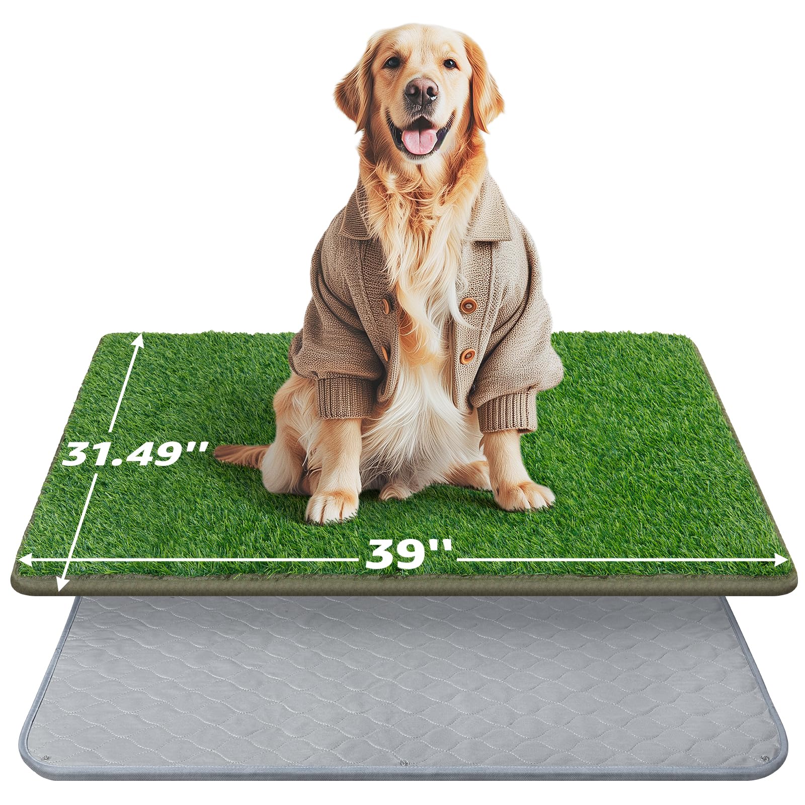Tapis d'herbe pour chien étanche éliminant les fuites d'urine sur les balcons et terrasses