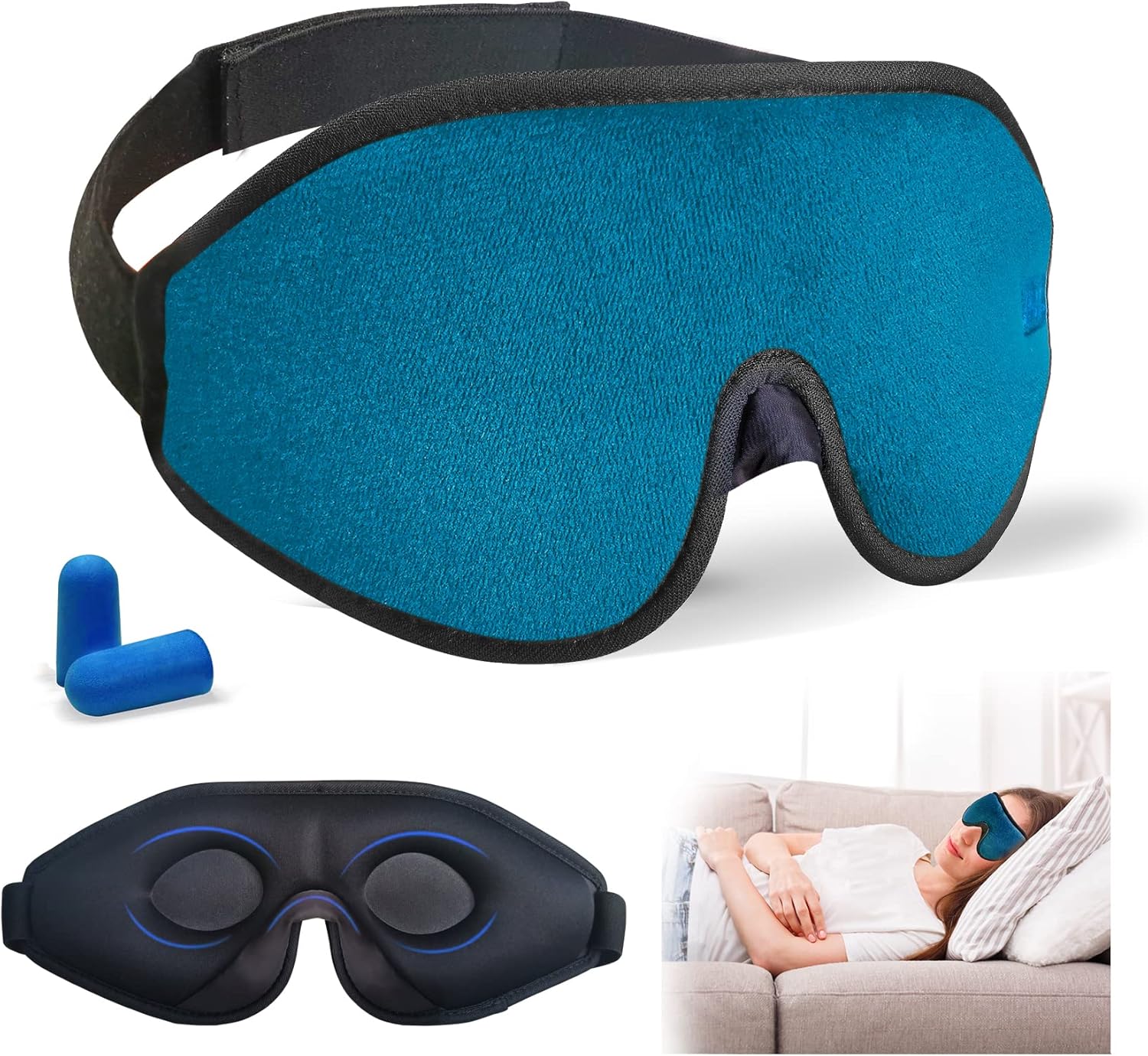 Eye Sleeping Mask for Woman Men Weighted 3D Eye Mask for